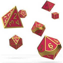 Oakie Doakie Dice RPG Set Metal Glow in the Dark Golden Princess (7)