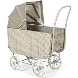 by Astrup Doll Carriage Retro Rattan Gray