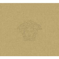 Versace Metallic Mustertapete wallpaper 3 Medusa in Creme Metallic 329503