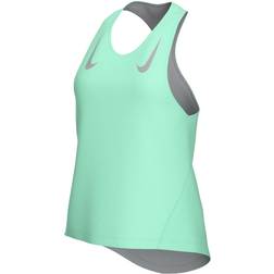 Nike Miler Running Singlet Women - Phosphorescent Green/Silver