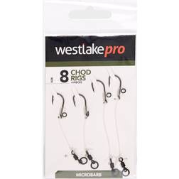 Westlake Chod Rig Micro-barbed Size 4 4pcs, Silver