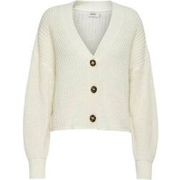 Only Carol Texture Knitted Cardigan - Grey/Jet Stream