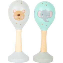 Legler Lot de 2 maracas pastel avec socle