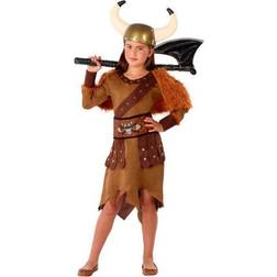 Th3 Party Kostume til børn 114869 Viking kvinde Brun (4 Pcs) 3-4 år