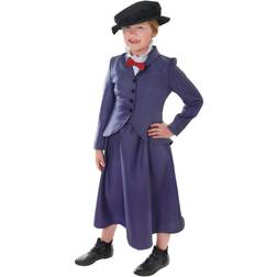 Bristol Novelty Bristol Novelty Childrens/Kids Nanny Costume (M) (Navy/White/Black/Red)