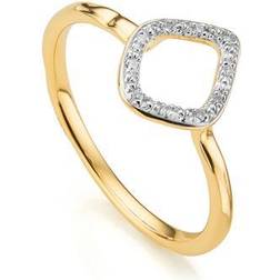 Monica Vinader Gold Riva Mini Kite Stacking Ring Diamond