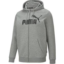 Puma Felpa con cappuccio a zip integrale Essentials uomo - Medium Gray Heather