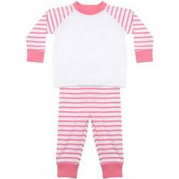 Larkwood Childrens Striped Pyjama - Pink Stripe