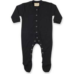 Larkwood Baby's Plain Long Sleeved Sleepsuit - Black