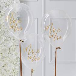 Ginger Ray Ballon transparent med Mr & Mrs