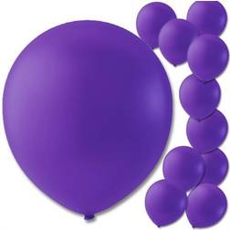 PartyDeco Metallic lilla balloner 10 stk