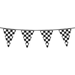 Boland BOL44750 Chequered Black White Racing Bunting Party Banner Decoration Accessory 6 m