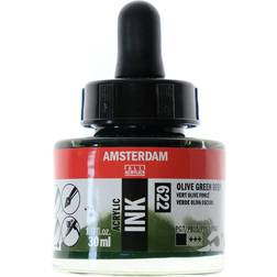 Amsterdam Acrylic Ink Bottle Olive Green Deep 30ml