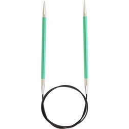 Knitpro Zing Rundstickor Aluminium 150cm 8,00mm 59in US11 Emerald