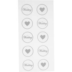 Edding Stickers ark 7,8x15,5 cm sort hjerte wedding 2ass. ark