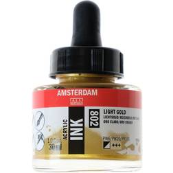 Amsterdam Acrylic Ink Bottle Light Gold 30ml