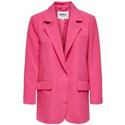 Only Lana Berry Long Blazer - Pink/Raspberry Sorbet