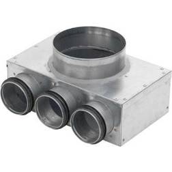 Lindab InDomo ventilboks PVWU ø63 (Udv. mål = 75 mm) 2 Slangestudse ø100 mm