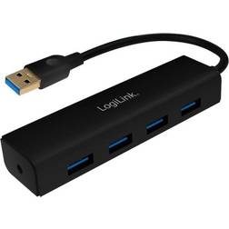 LogiLink UA0295 USB 3.0 Type-A 5000 Mbit S Noir Hub