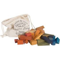 Wooden Story Rainbow Blocks In Sack XL 50pcs