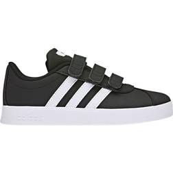 Adidas Kid's VL Court 2.0 - Core Black/Footwear White/Core Black