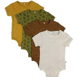 Pippi Korte Mouw Bodysuit 4 Pack - Kleurrijk