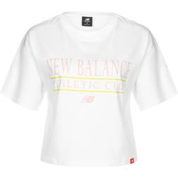 New Balance Camiseta Essentials Athletic Club Boxy - White