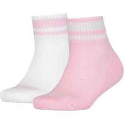 Puma Quarter Socks 2-pack - Pink/White