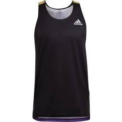 adidas Own The Run Colorblock Singlet Tank Top Men - Black/Purple Rush/Pulse Lime/Acid Red