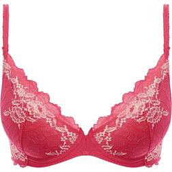 Wacoal Lace Perfection Plunge Push Up Bra - Honeysuckle