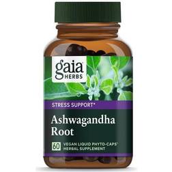 Gaia Herbs Single Ashwagandha Root 60 Vegetarian Liquid Phyto-Caps