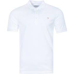 FARAH Blanes Slim Fit Organic Cotton Polo Shirt - White