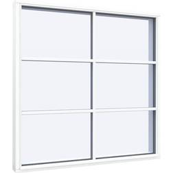 Sparvinduer FK0105 Træ Fast vindue Vindue med 2-lags glas 90x120cm