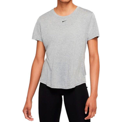 NIKE Dri-FIT One Short-Sleeve Top Women - Particle Grey/Heather/Black