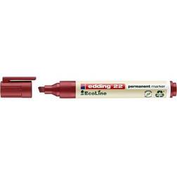 Edding 22 Ecoline Permanent Marker Red 1-5mm 10-pack