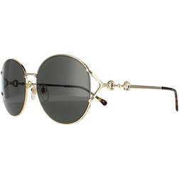 Gucci GG1017SK-001 Logo Sunglasses Gold/Grey