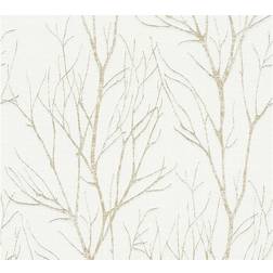 Advantage Gren Tapet Blooming Ovävd Beige Guld AS Creation
