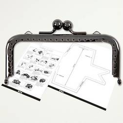 Creotime Coin Purse Clasp Kit Adult 10 cm Black Metallic Unisex