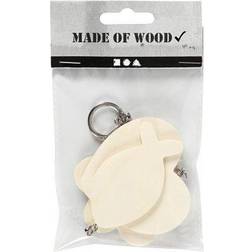 Creativ Company Decorate your Wooden Keychain, 3pcs