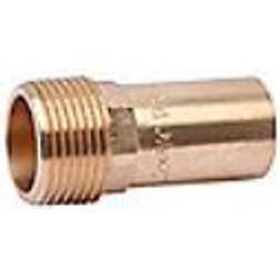 Sanha kobber Cu press overgang 1'' x 28 mm med udvendigt gevind og glat ende