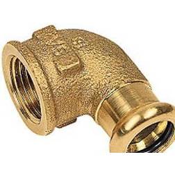 Sanha kobber Cu press vinkel 1/2'' 22 mm 90º med indvendigt gevind og muffe