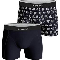 Björn Borg Pyramid Cotton Stretch Shorts 2-pack - Night Sky