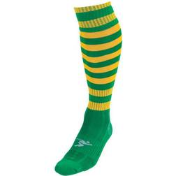 Precision Pro Hooped Football Socks Kids - Green/Gold