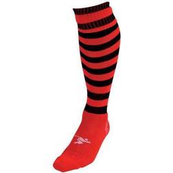 Precision Pro Hooped Football Socks Kids - Red/Black