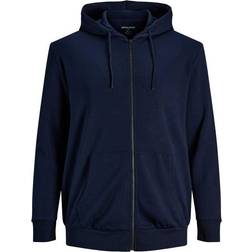 Jack & Jones JJEBASIC Sweat Zip Hood Noos PS Maglione Cardigan Navy Blazer