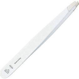 Tweezers for Plucking Premax Angled point Stainless steel White (9 cm)