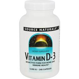 Source Naturals Vitamin D-3 5000 IU 240 Capsules