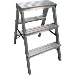 Silkeborg stigefabrik SILKEBORG STIGE Hobby arbejdsbuk aluminium 2x3 trin. Platformsmål: 131x365mm. Længde 0,65m
