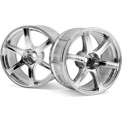 HPI Racing 33466 Lp32 Wheel Yokohama Avs Model T6 Chrome (2Pcs)