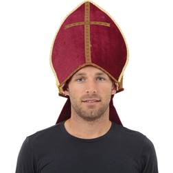 Bristol Novelty Bristol Novelty Unisex Adults Pontiff Hat (One Size) (Red)